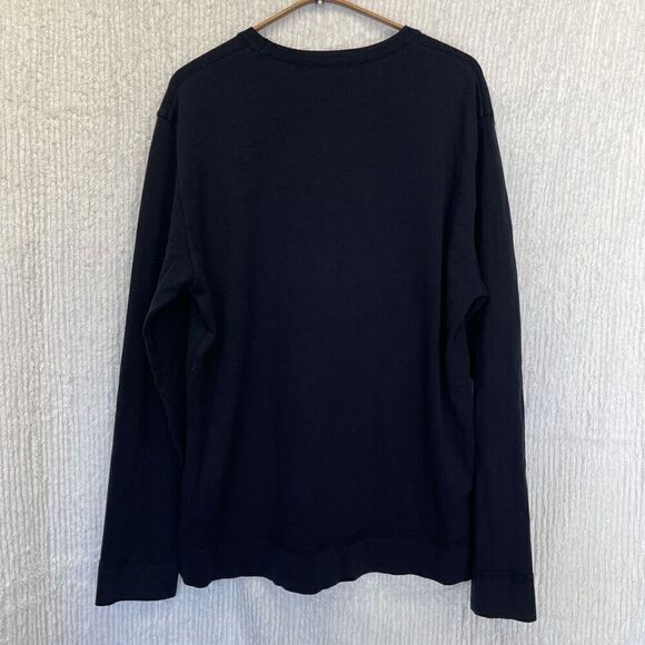 Nano Universe Navy Blue Relaxed Crew Neck Long Sleeve Pullover T-Shirt Size XL - Picture 4 of 5